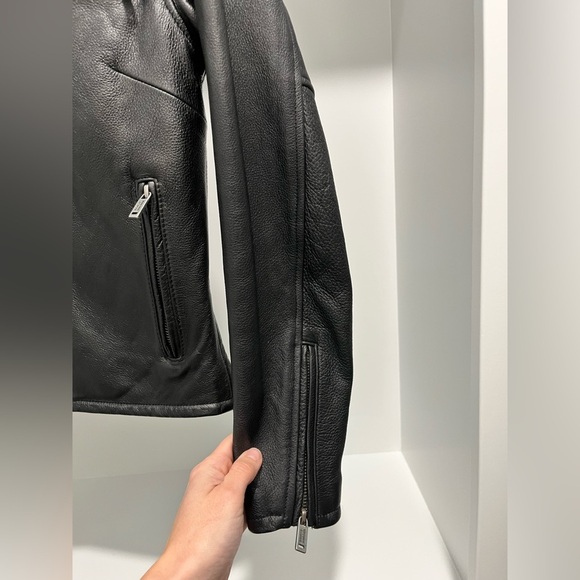 Harley Davidson black leather riding jacket women’s size extra small - Picture 8 of 14